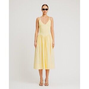 Ronny Kobo x RTR Mixed Media Midi Dress